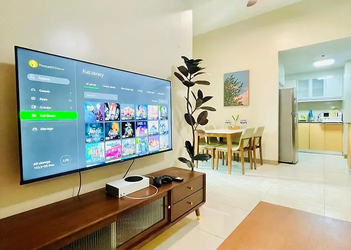 1 Queen Bed & 2 Double Beds At One Uptown Residences With Xbox And Netflix Apartamento Manila
